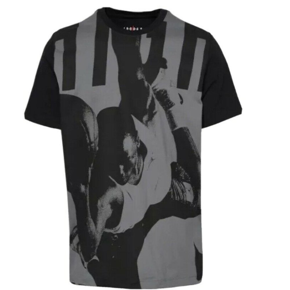 NIKE AIR JORDAN MJ JUMPMAN AIR BLACK T-SHIRT AO067